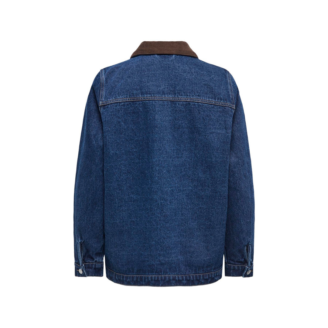 ONLY - DENIMJAKKE - FRANKIE CORD 15359084 - DARK BLUE DENIM