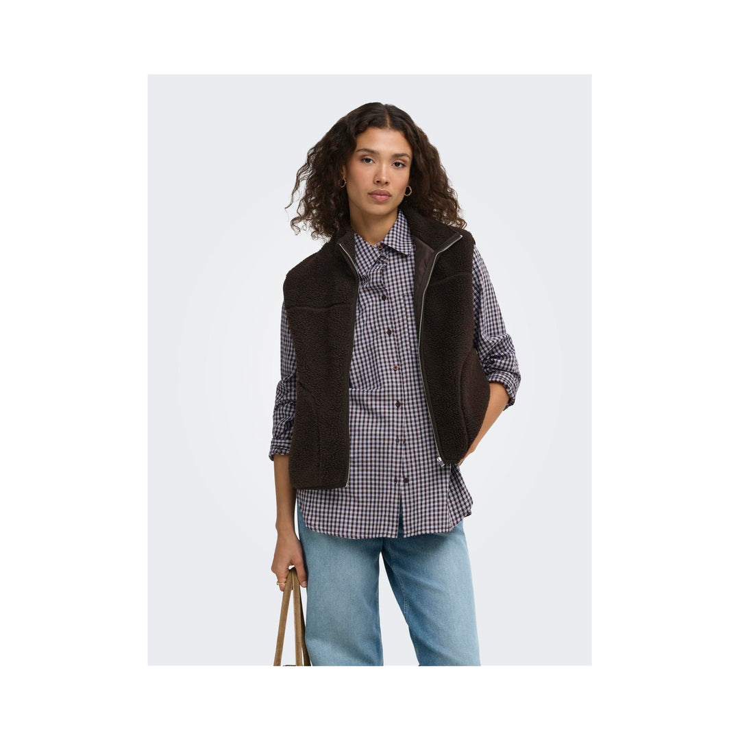 ONLY - VEST - BABY TEDDY 15379000 - COFFEE BEAN