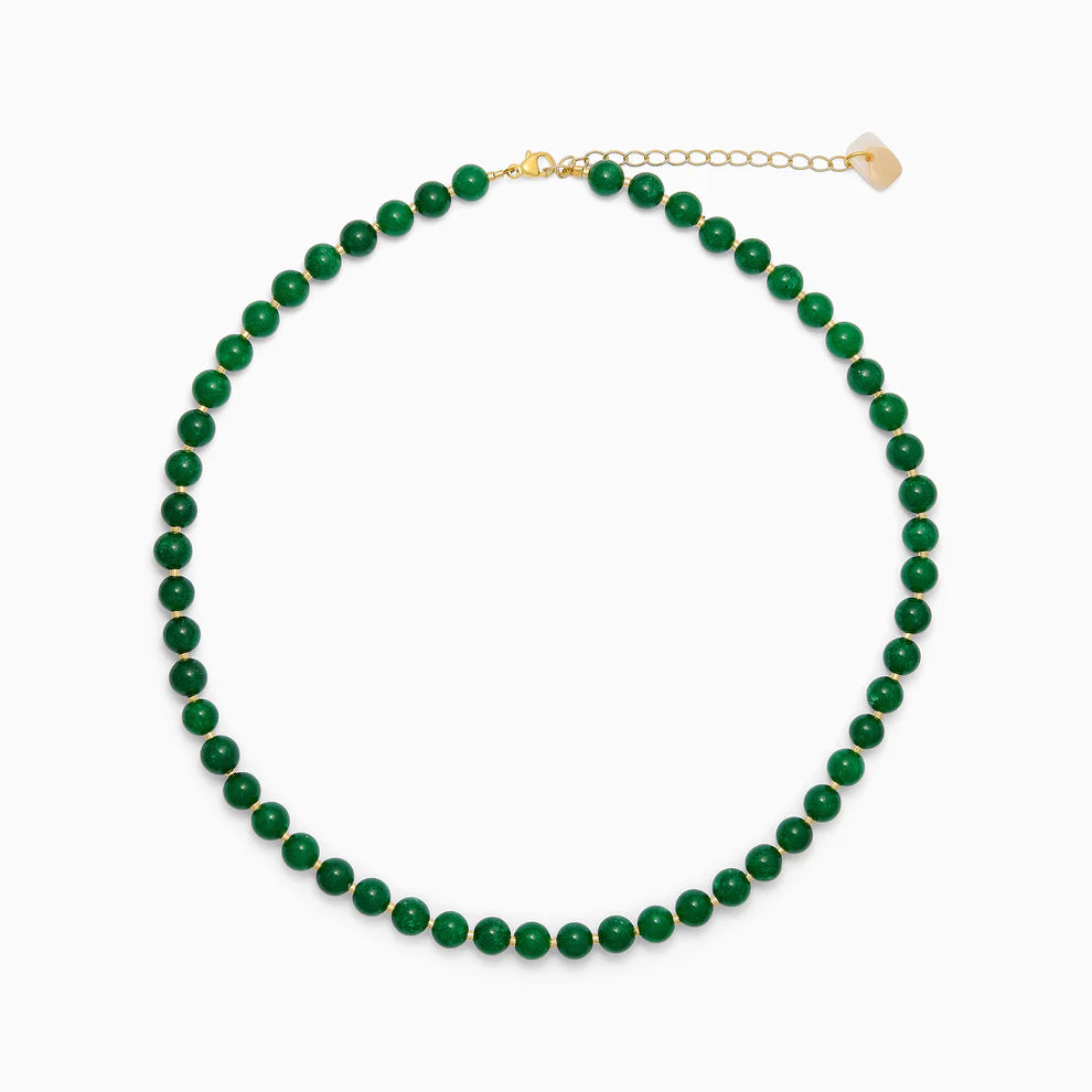 SOÏ - KRYSTAL HALSKÆDE - HAILEY - GRØN JADE