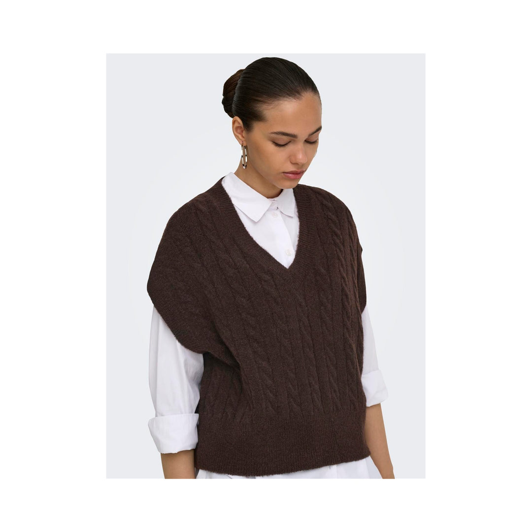 ONLY - VEST - MELODY 15249328 - COFFEE BEAN