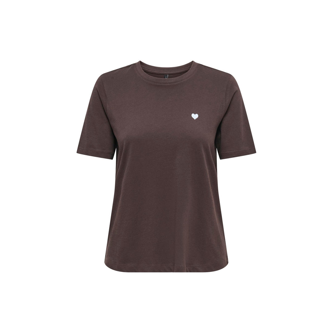 ONLY - T-SHIRT - HAPPY 15370117 - COFFEE BEAN