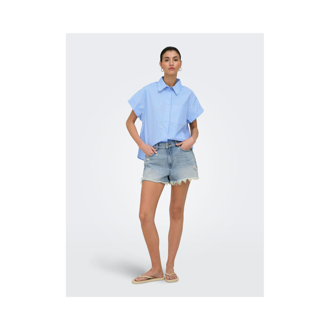 ONLY - SKJORTE - KERI 15369556 - PROVENCE STRIPES/WHITE