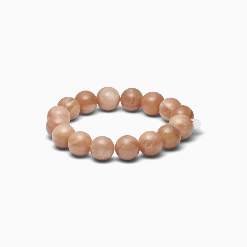 SOÏ - KRYSTAL ARMBÅND - CHUNKY SUNSTONE 12 MM.