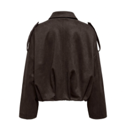 ONLY - BOMBERJAKKE - MOON-STINA FAUX SUEDE 15381024 - CHOCOLADE TORTE