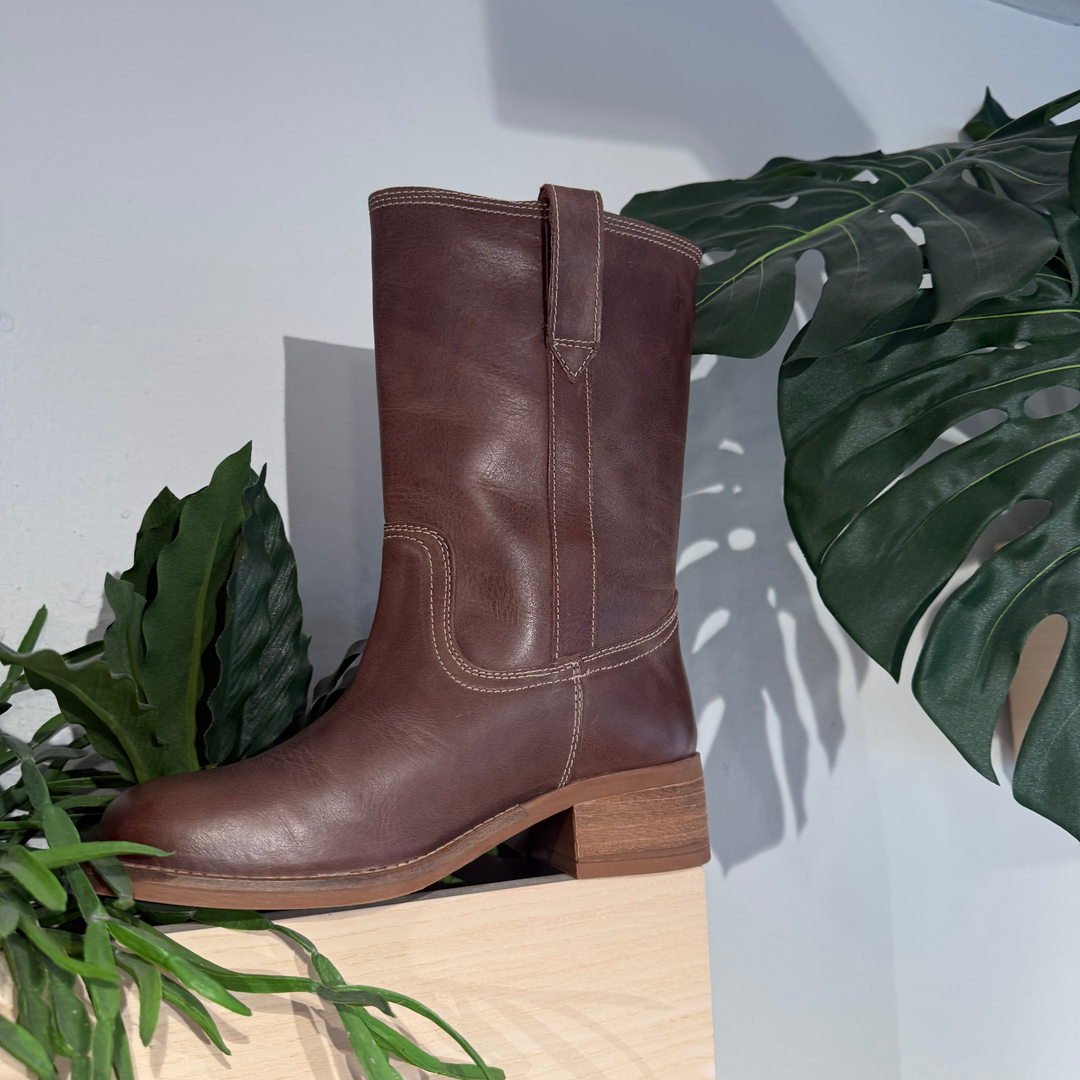 PAVEMENT - STØVLE - TANJA VINTAGE 25598-1 - BROWN/WHITE