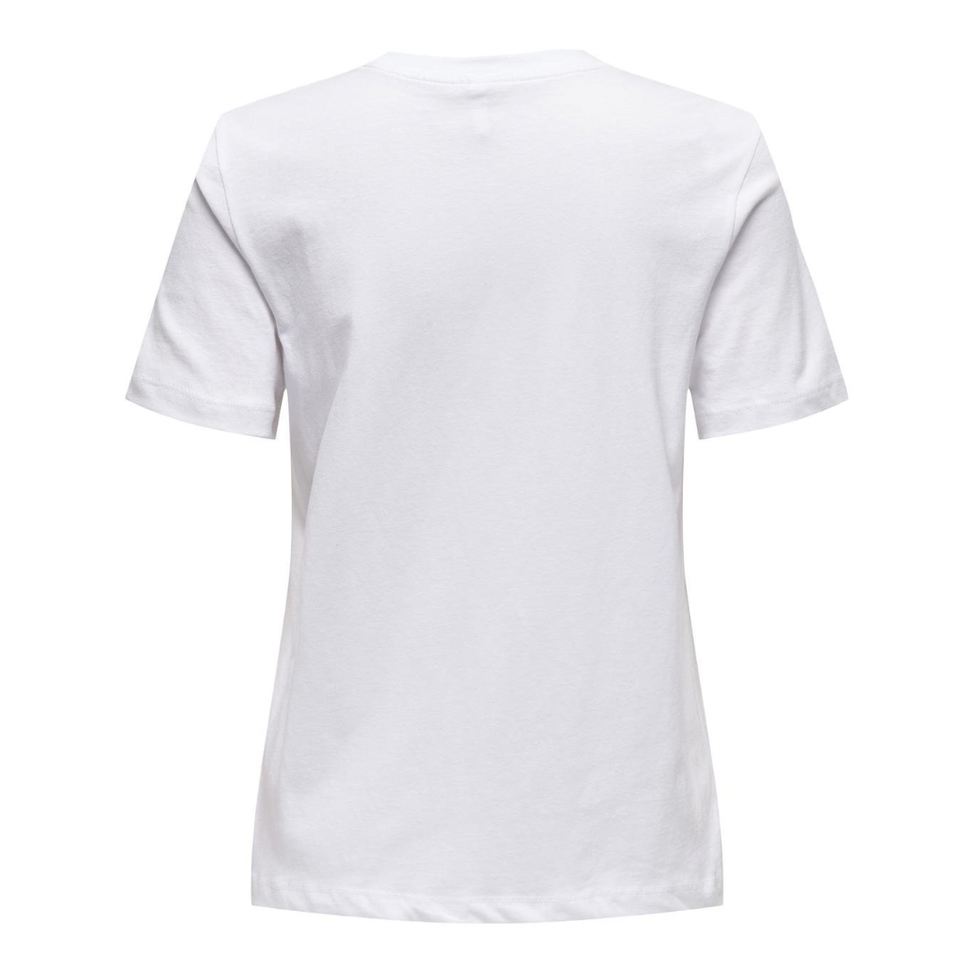 ONLY - T-SHIRT - KETTY 15288473 - BRIGHT WHITE/LEMON