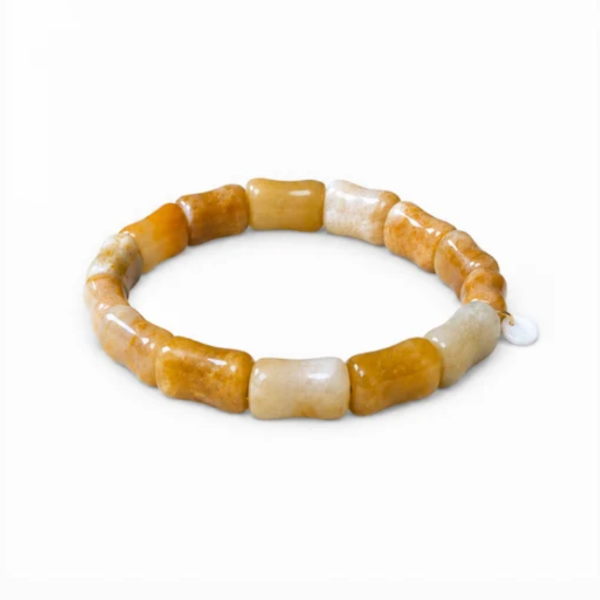 SOÏ - KRYSTAL ARMBÅND- 
Alva Orange Aventurin Stretch Bangle
