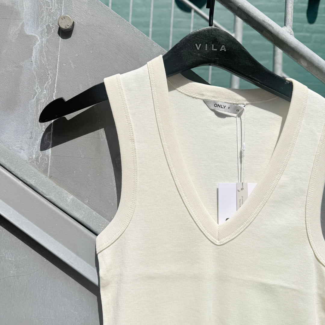 ONLY - TOP - RINA - 15385032 - ANIQUE WHITE