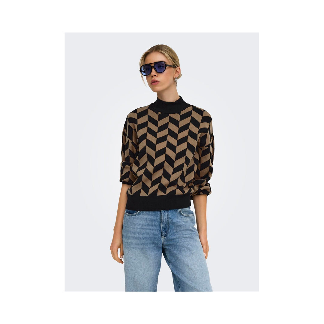 ONLY - STRIKTRØJE - ENYA 15302262 - BLACK