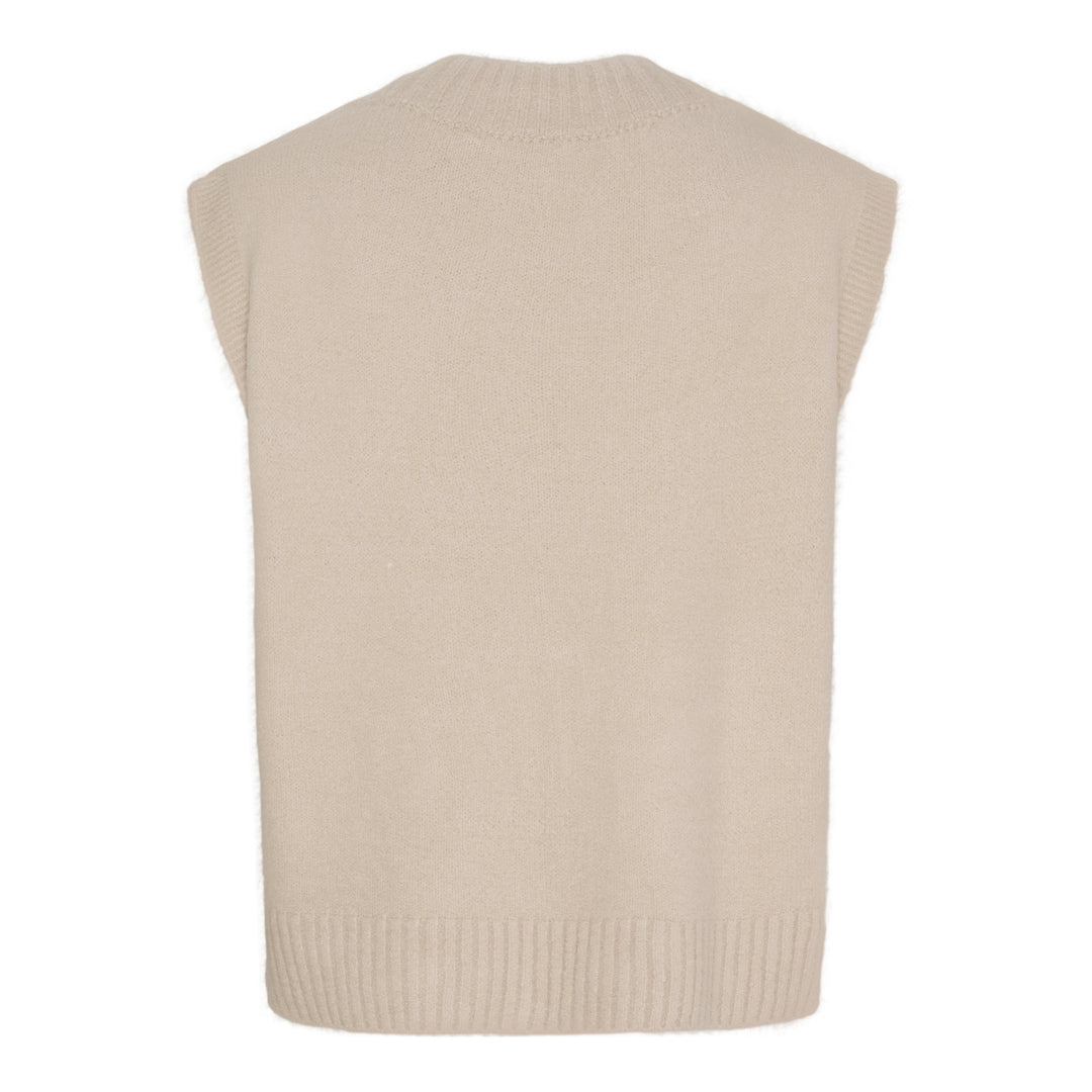 MARTA DU CHATEAU - VEST - LILA KN8038 - BEIGE