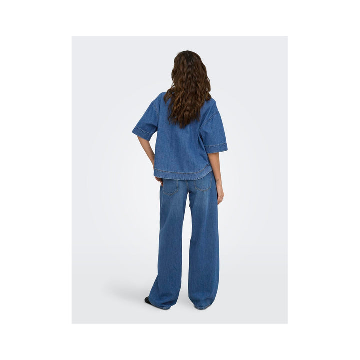 ONLY - SKJORTE - CLEO LIFE 15377240 - MEDIUM BLUE DENIM