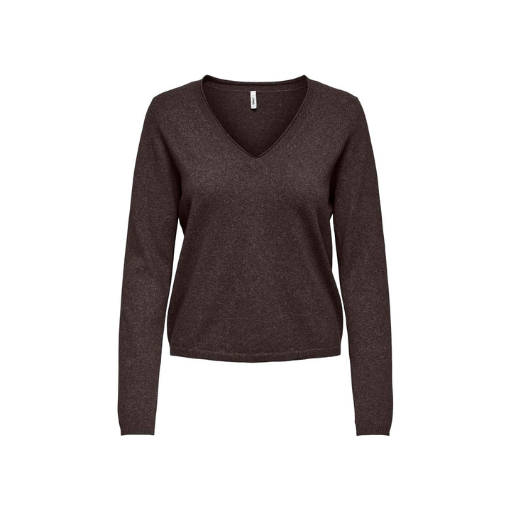 ONLY - STRIK - LOYAL V-NECK 15368957 - CHOCOLATE TORTE MELANGE