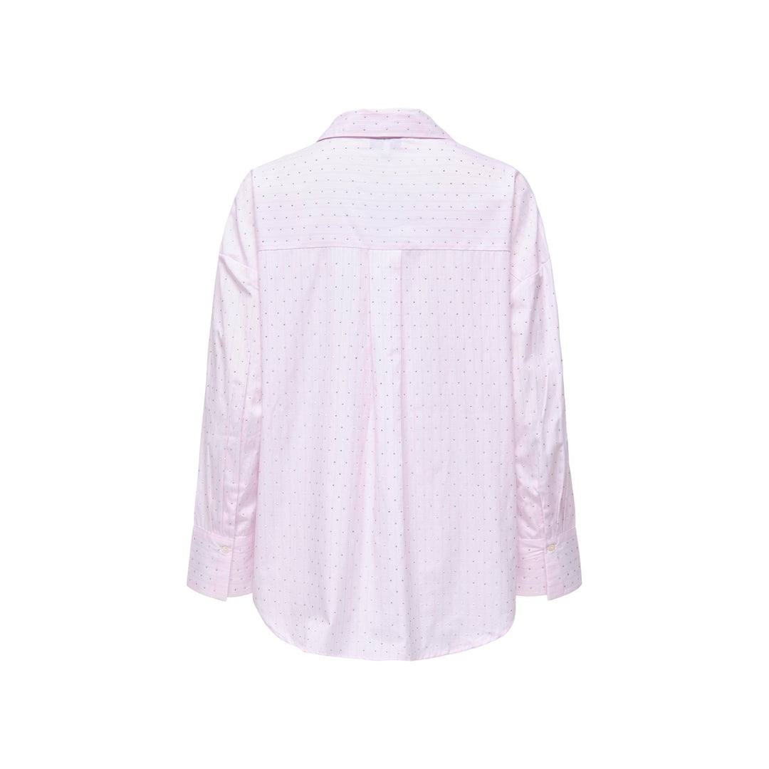 ONLY - SKJORTE - OREGON ALVA RHINESTONE 15348536 - PIROUETTE STRIPES/PINK A BOO
