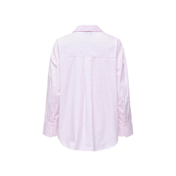 ONLY - SKJORTE - OREGON ALVA RHINESTONE 15348536 - PIROUETTE STRIPES/PINK A BOO