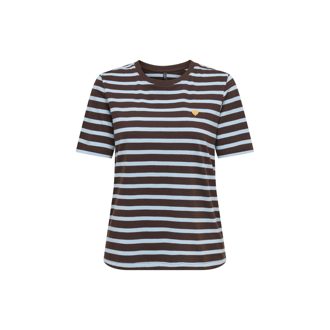 ONLY - T-SHIRT - HAPPY 15370117 - COFFEE BEAN