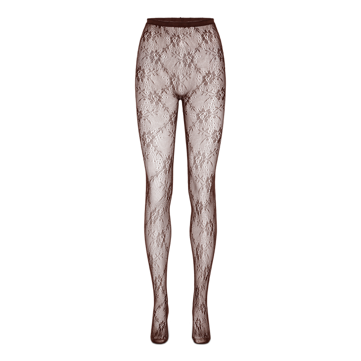 SUI AVA - STRØMPEBUKS - LACE 20 DENIER - BROWN