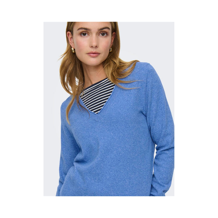 ONLY - STRIK - LOYAL V-NECK 15368957 - ULTRAMARINE MELANGE