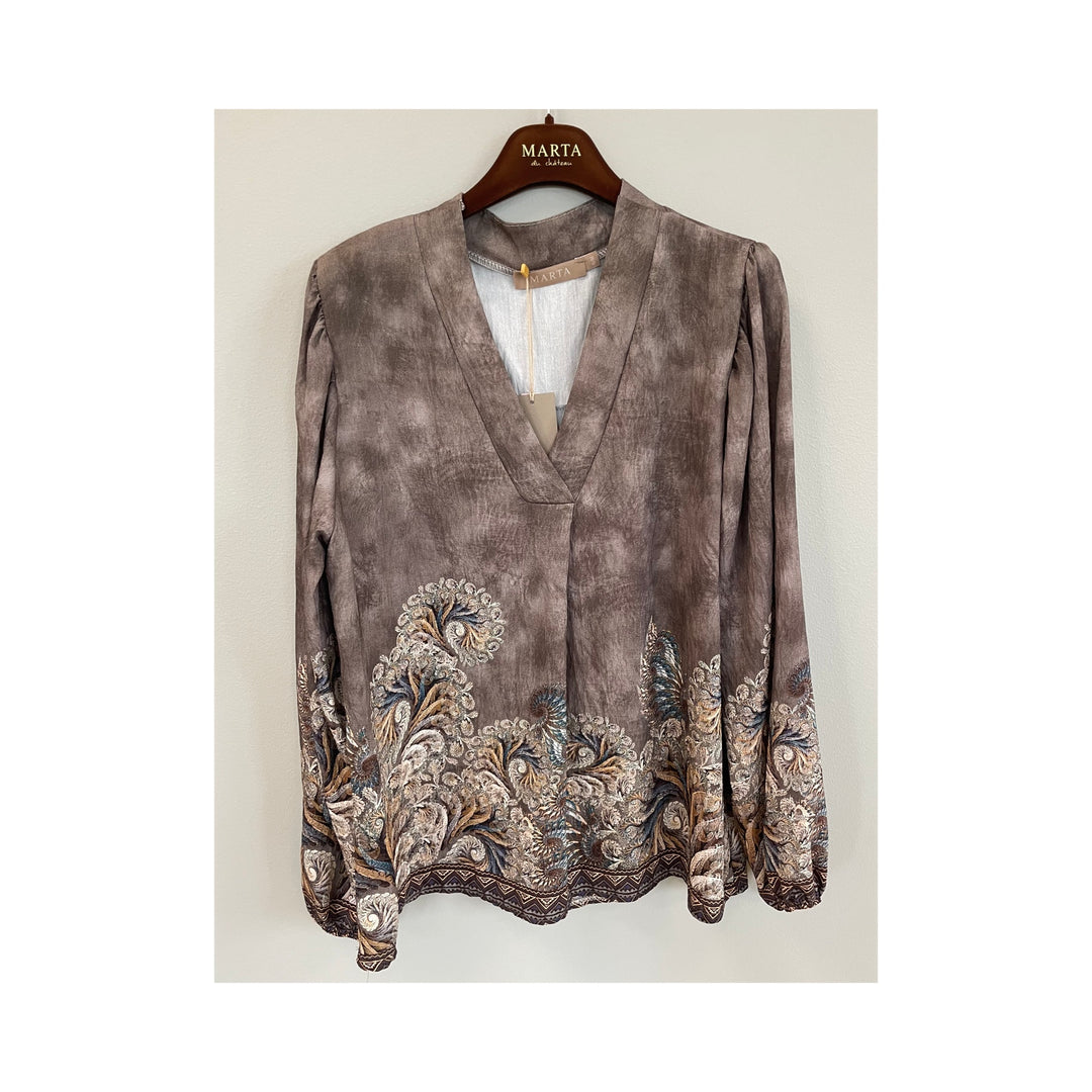 MARTA DU CHATEAU - BLUSE - ANICE 8940 - FANGO