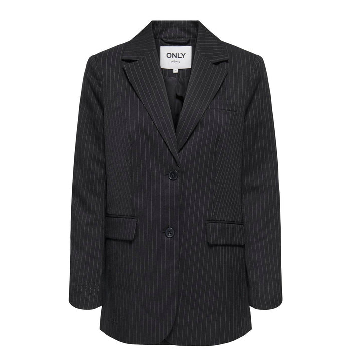 ONLY - BLAZER - REINA 15311367 - BLACK/CLOUD DANCER PINSTRIPES