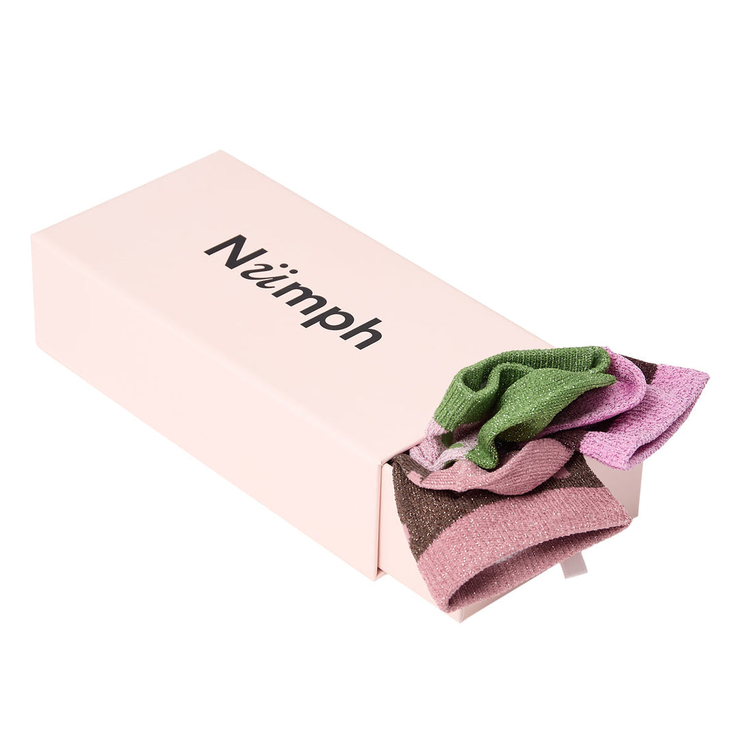 NÜMPH - 3-PAK STRØMPER - FRANSA 707414 - MULTI
