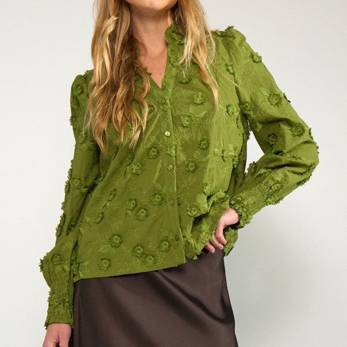 NUMPH - SKJORTE -  LENEA - 707312 -  calla green