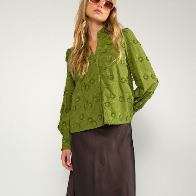 NUMPH - SKJORTE -  LENEA - 707312 -  calla green