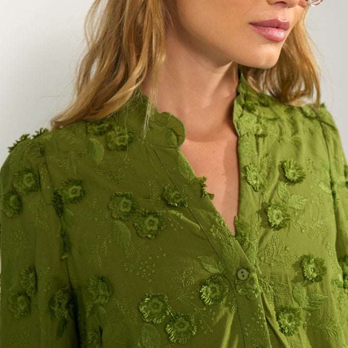 NUMPH - SKJORTE -  LENEA - 707312 -  calla green