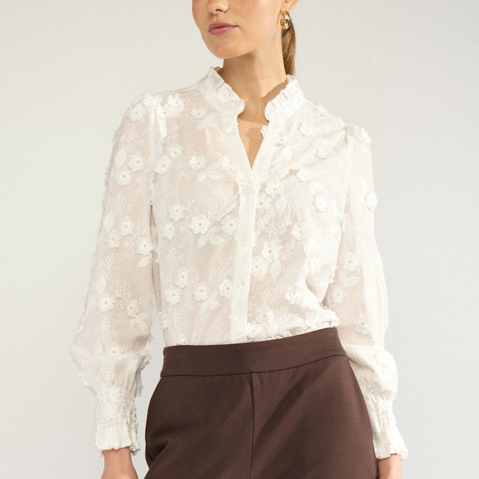 NUMPH - SKJORTE -  LENEA - 707312 - BRIGHT WHITE