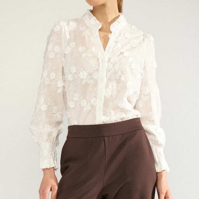 NUMPH - SKJORTE -  LENEA - 707312 - BRIGHT WHITE