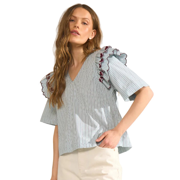 NÜMPH - BLUSE - DITTY 707007 - FLOATY BLUE