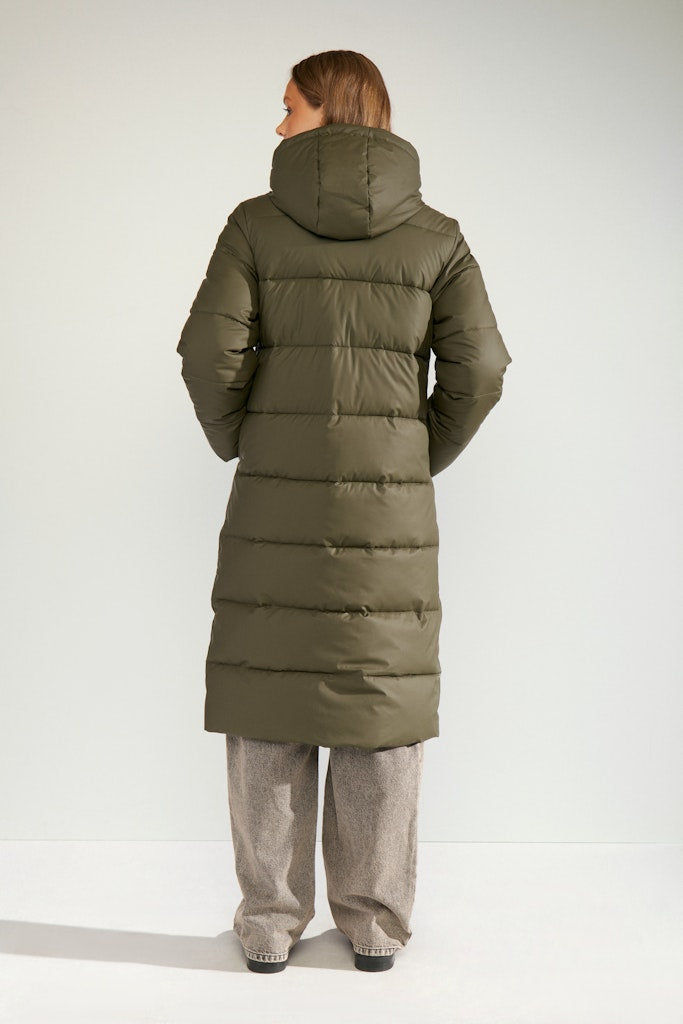 NÜMPH - JAKKE - ARVEN LONG PUFFER - 706885 - FOREST GREEN