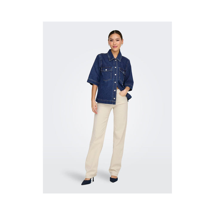 ONLY - DENIMSKJORTE - BELLE 15347084 - DARK BLUE DENIM