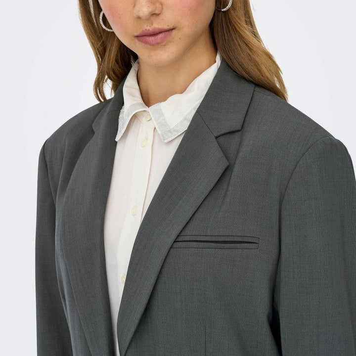 ONLY - BLAZER - SVEA LIFE OVERSIZE - 15351075 - DARK GREY MELLANGE