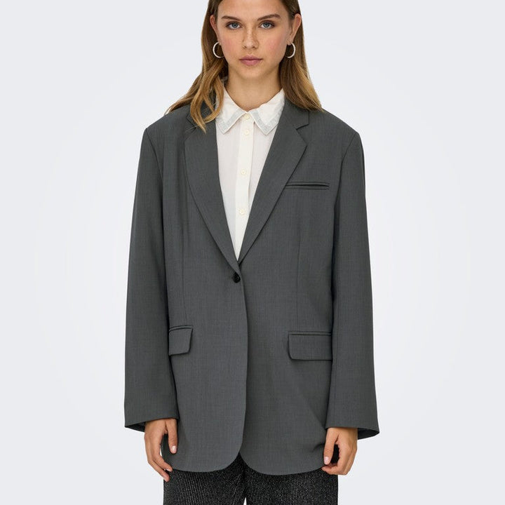 ONLY - BLAZER - SVEA LIFE OVERSIZE - 15351075 - DARK GREY MELLANGE