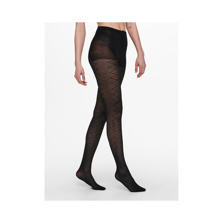 ONLY - STRØMPEBUKSER - LEA HERRINGBONE 15249544 - SORT