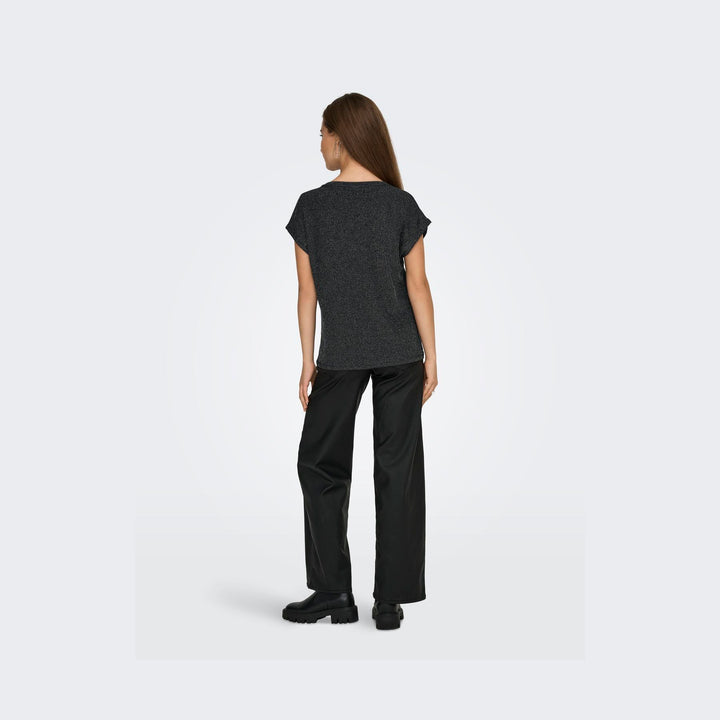 ONLY - TOP - CAROL 15360960 - BLACK/SILVER GLITTER