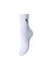 PIECES - SOCK - MOLLY EMBROIDER  - 17161481  -  HVID OG SORT ROSE