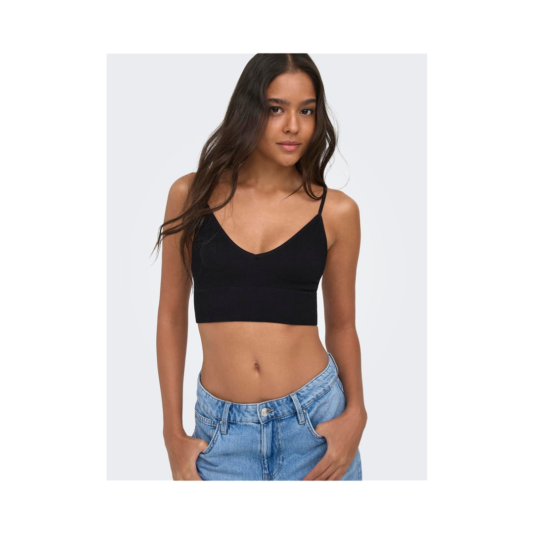 ONLY - BH - VICKY RIB SEAMLESS 15201539 - SORT