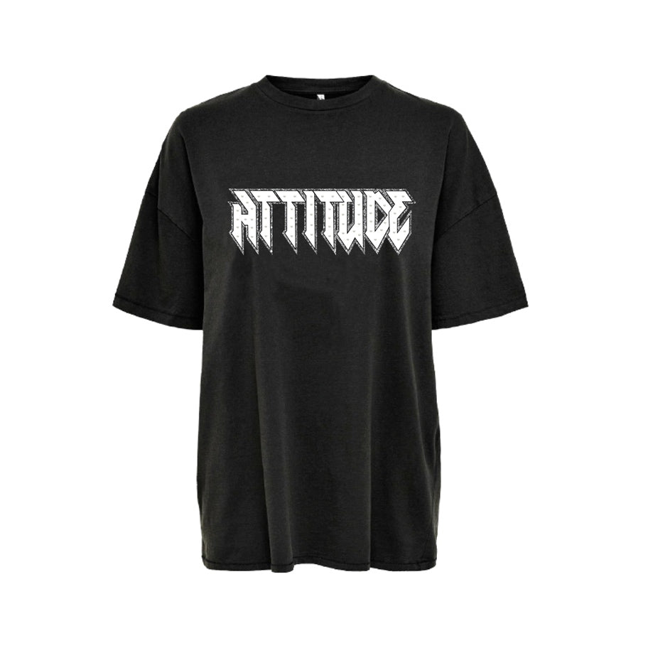 ONLY - T-SHIRT - PURI 15368612 - BLACK/ATTITUDE PRINT