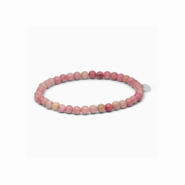 SOÏ - KRYSTAL ARMBÅND - PETITE RHODONIT - 4 MM.