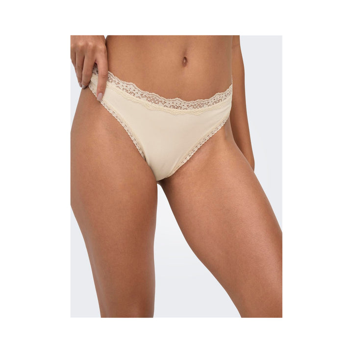 ONLY - 2-PAK TRUSSER - VICKY LACE CHEEKY BRIEF 15354410 - PEACH TAFFY