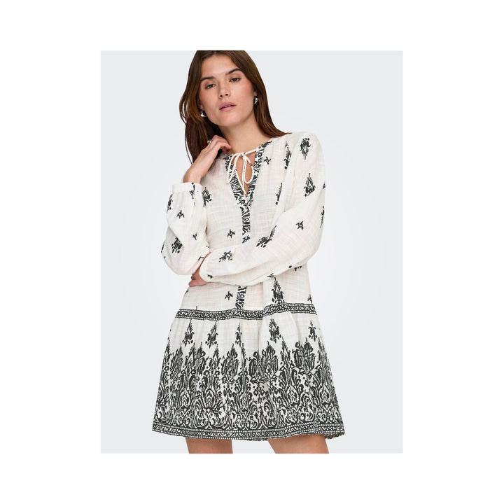 ONLY - KJOLE - ALMA 15367921 - CLOUD DANCER/BLACK ALMA PRINT