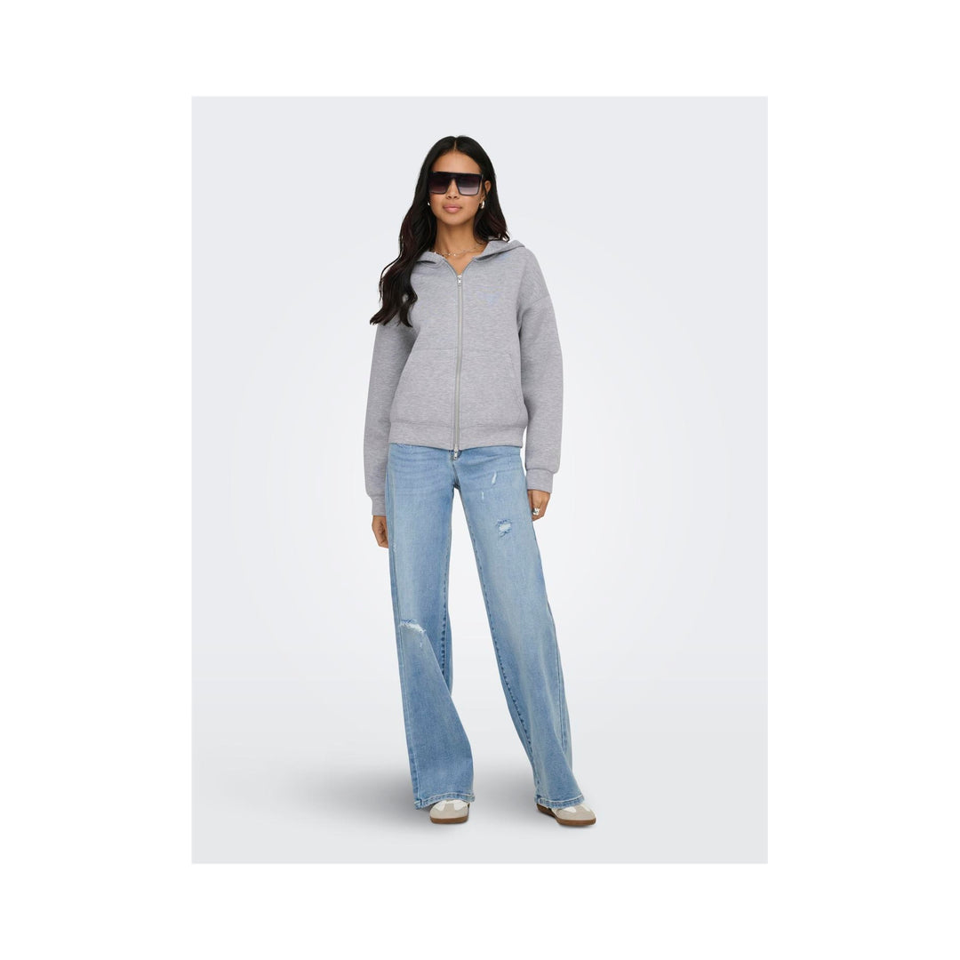 ONLY - ZIP HOODIE - NAOMI 15383142 - LIGHT GREY MELANGE