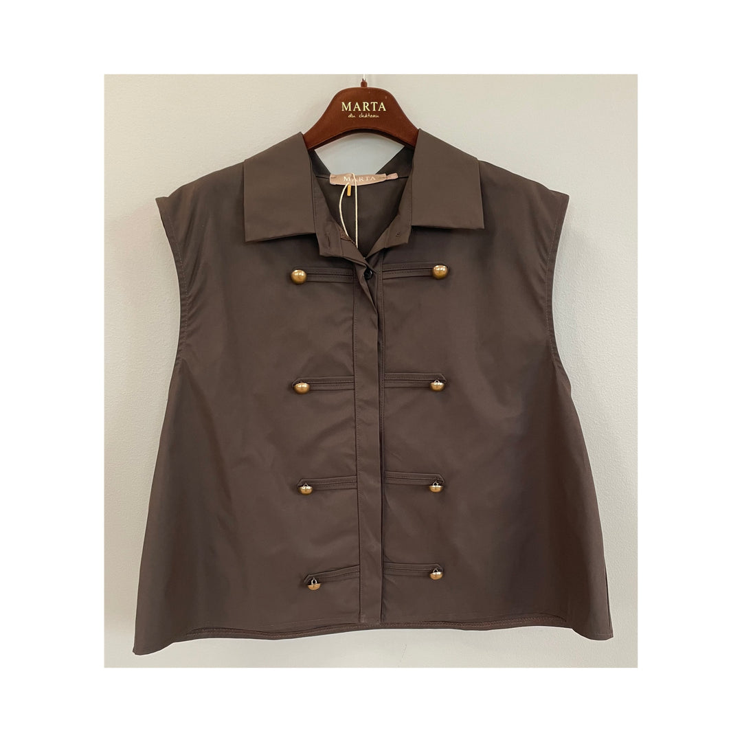 MARTA DU CHATEAU - VEST - SAVELLA 8613 - DARK BROWN