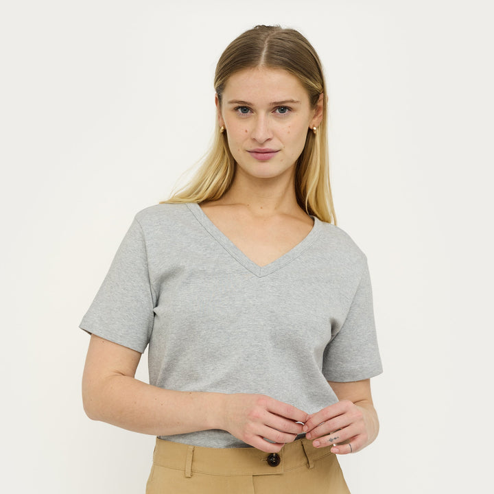 SOFT REBELS - T-SHIRT - BELLA SR226-300 - GREY MELANGE