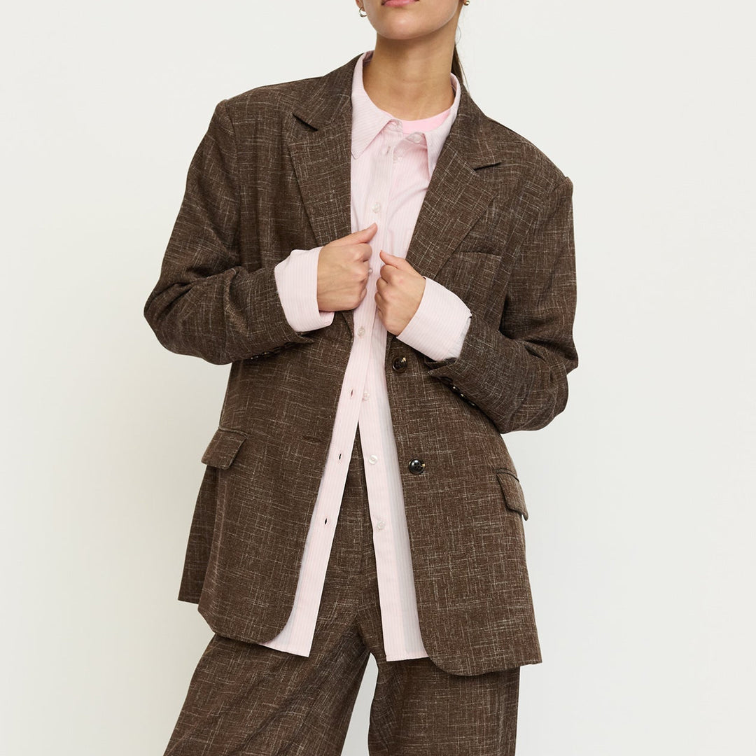 SOFT REBELS - BLAZER - LUMI SR226-702 - SEPIA MELANGE