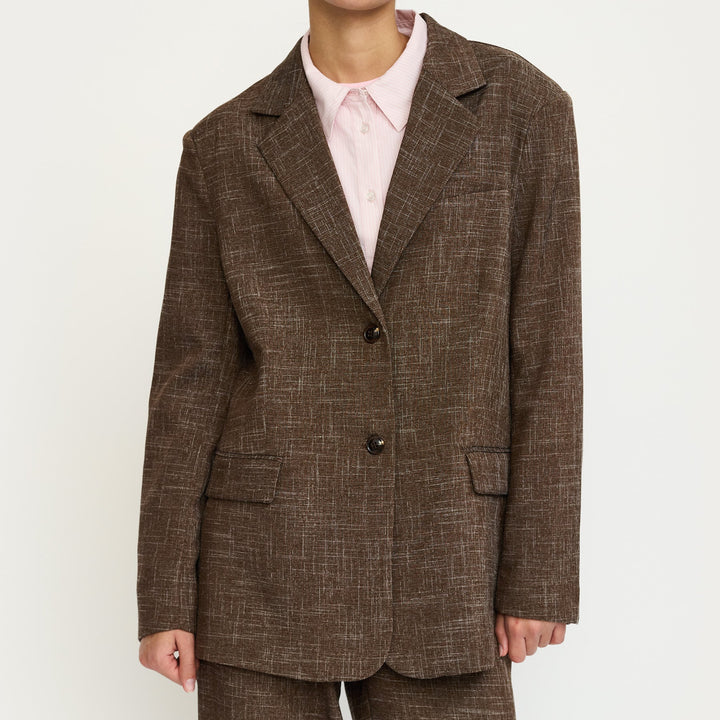 SOFT REBELS - BLAZER - LUMI SR226-702 - SEPIA MELANGE