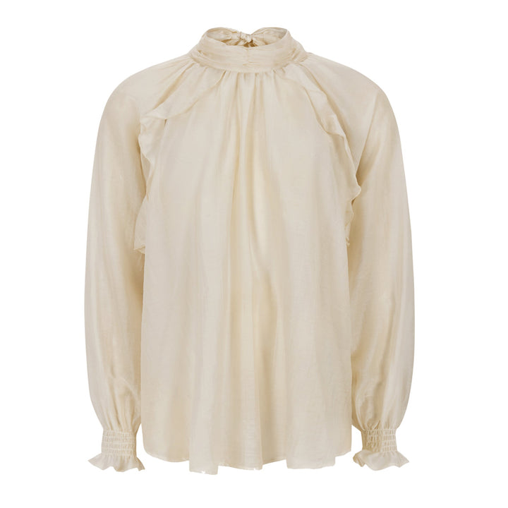 SOFT REBELS - BLUSE - RACHEL BOW TIE SR226-732 - ARCTIC WOLF