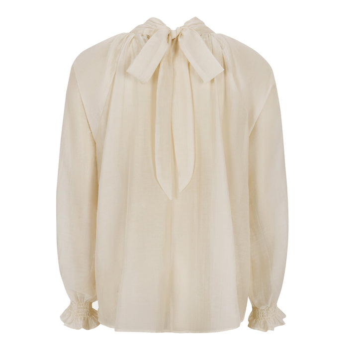 SOFT REBELS - BLUSE - RACHEL BOW TIE SR226-732 - ARCTIC WOLF