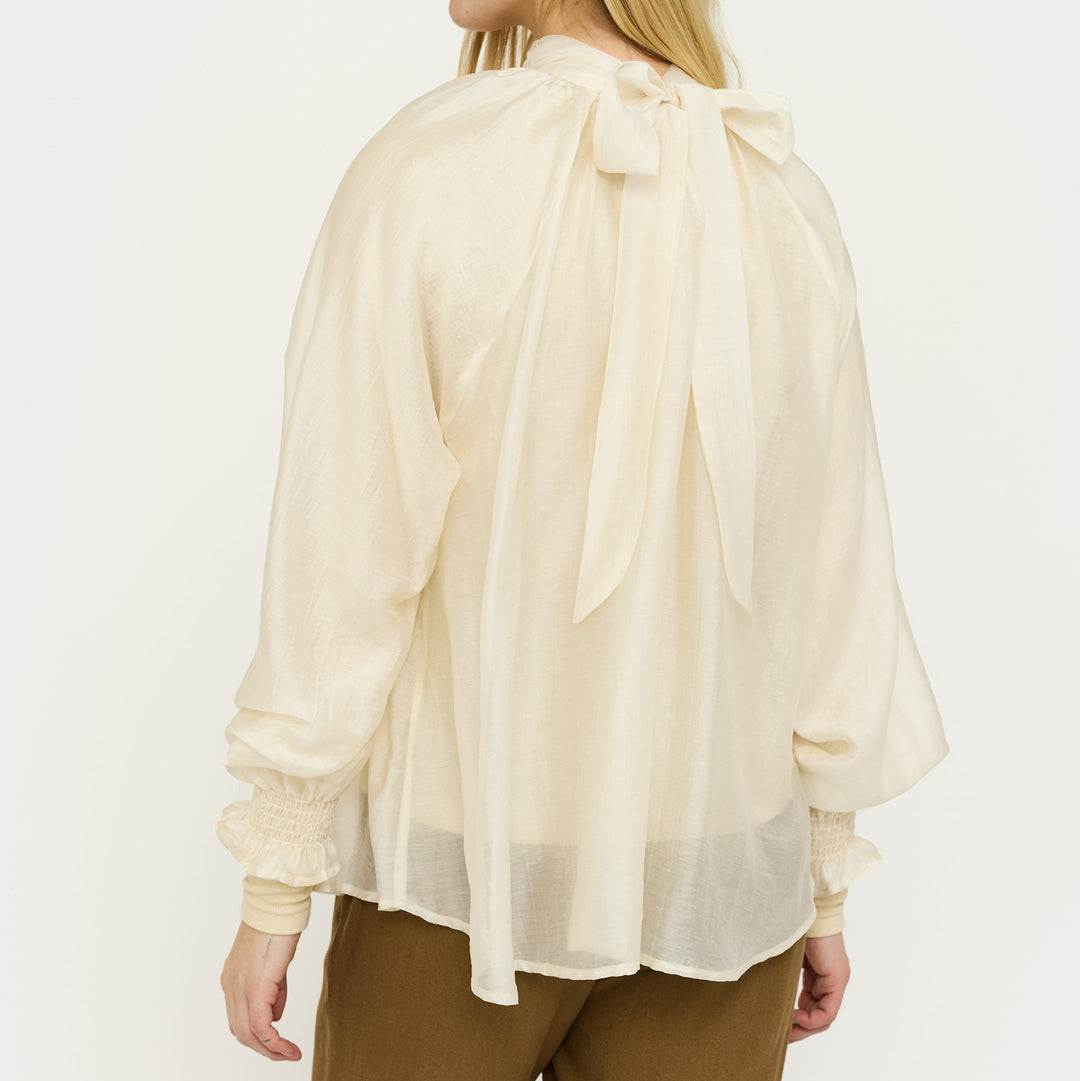 SOFT REBELS - BLUSE - RACHEL BOW TIE SR226-732 - ARCTIC WOLF